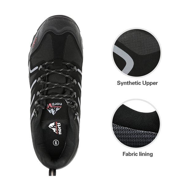 [Armadillo Series] Non-Slip Waterproof Hiking Shoes - BLACK-DARK-GREY - 5